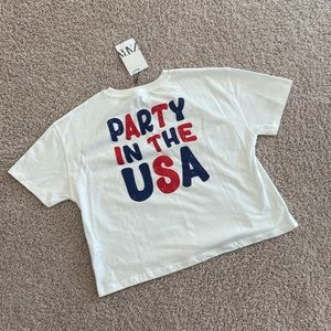 Zara USA cropped tee. Xs